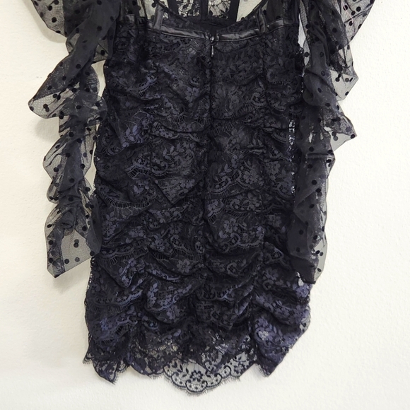 New!For Love And Lemons Delcate Lace‎ Long Sleeve Dress - Picture 10 of 12